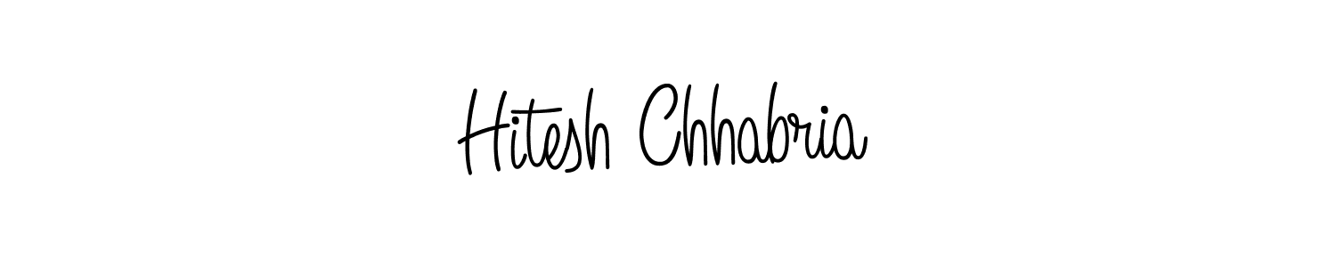 How to make Hitesh Chhabria signature? Angelique-Rose-font-FFP is a professional autograph style. Create handwritten signature for Hitesh Chhabria name. Hitesh Chhabria signature style 5 images and pictures png