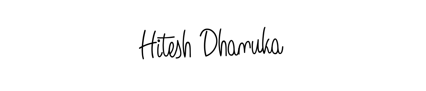How to Draw Hitesh Dhanuka signature style? Angelique-Rose-font-FFP is a latest design signature styles for name Hitesh Dhanuka. Hitesh Dhanuka signature style 5 images and pictures png