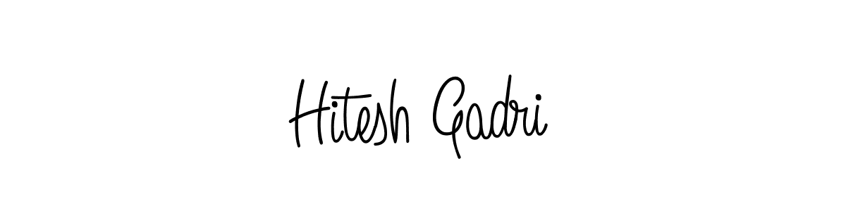 Also we have Hitesh Gadri name is the best signature style. Create professional handwritten signature collection using Angelique-Rose-font-FFP autograph style. Hitesh Gadri signature style 5 images and pictures png