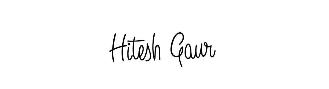 Create a beautiful signature design for name Hitesh Gaur. With this signature (Angelique-Rose-font-FFP) fonts, you can make a handwritten signature for free. Hitesh Gaur signature style 5 images and pictures png