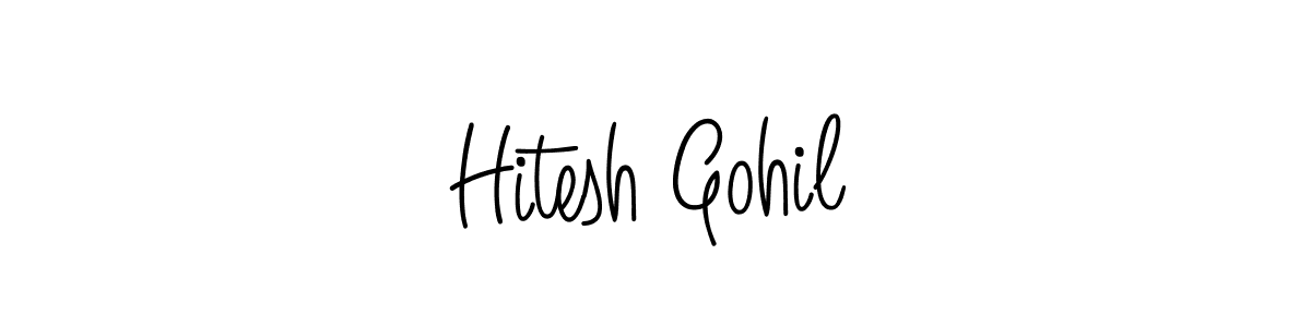 Best and Professional Signature Style for Hitesh Gohil. Angelique-Rose-font-FFP Best Signature Style Collection. Hitesh Gohil signature style 5 images and pictures png