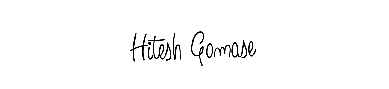 Use a signature maker to create a handwritten signature online. With this signature software, you can design (Angelique-Rose-font-FFP) your own signature for name Hitesh Gomase. Hitesh Gomase signature style 5 images and pictures png