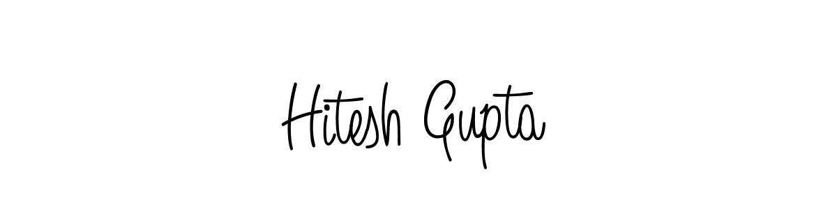 Make a beautiful signature design for name Hitesh Gupta. With this signature (Angelique-Rose-font-FFP) style, you can create a handwritten signature for free. Hitesh Gupta signature style 5 images and pictures png