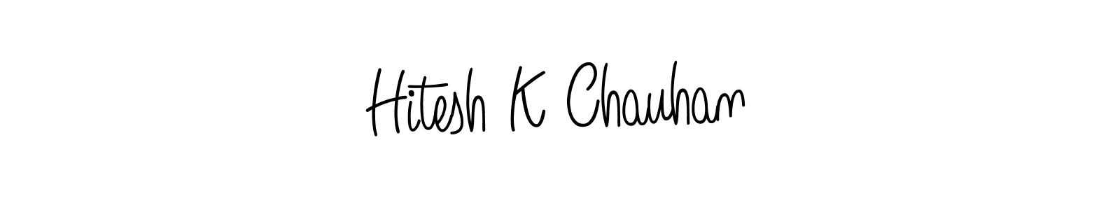 Use a signature maker to create a handwritten signature online. With this signature software, you can design (Angelique-Rose-font-FFP) your own signature for name Hitesh K Chauhan. Hitesh K Chauhan signature style 5 images and pictures png