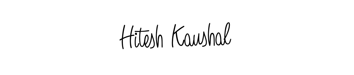 Design your own signature with our free online signature maker. With this signature software, you can create a handwritten (Angelique-Rose-font-FFP) signature for name Hitesh Kaushal. Hitesh Kaushal signature style 5 images and pictures png