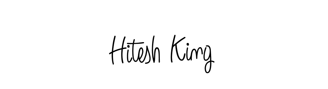 The best way (Angelique-Rose-font-FFP) to make a short signature is to pick only two or three words in your name. The name Hitesh King include a total of six letters. For converting this name. Hitesh King signature style 5 images and pictures png