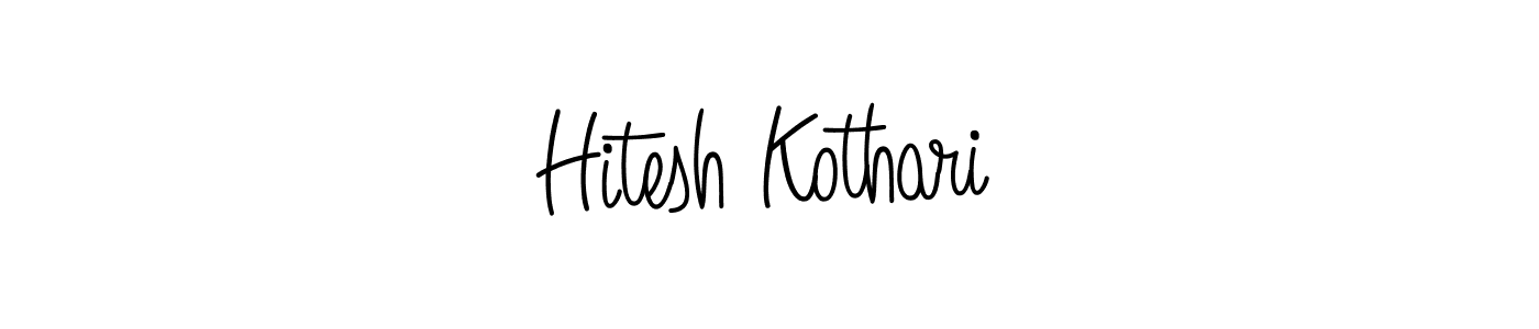 You should practise on your own different ways (Angelique-Rose-font-FFP) to write your name (Hitesh Kothari) in signature. don't let someone else do it for you. Hitesh Kothari signature style 5 images and pictures png