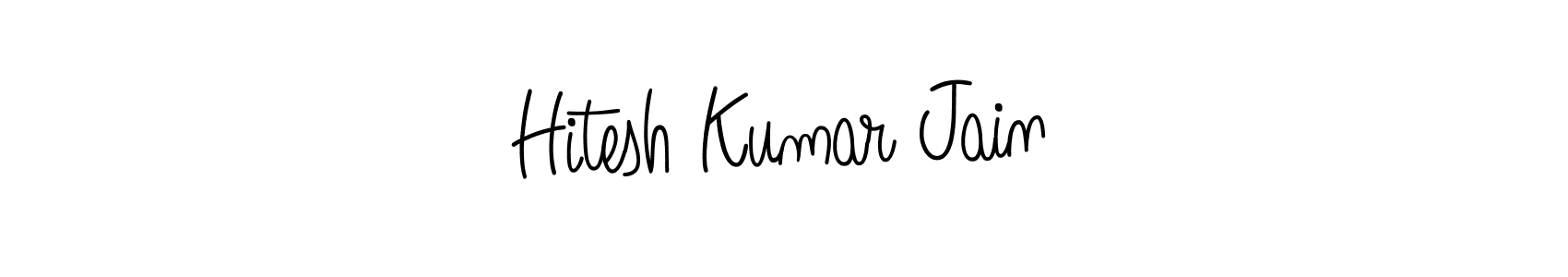 You should practise on your own different ways (Angelique-Rose-font-FFP) to write your name (Hitesh Kumar Jain) in signature. don't let someone else do it for you. Hitesh Kumar Jain signature style 5 images and pictures png