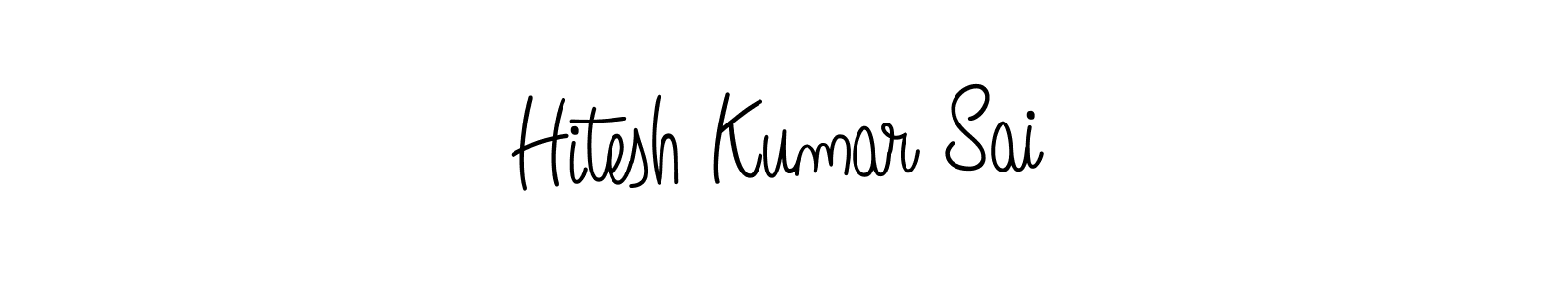 The best way (Angelique-Rose-font-FFP) to make a short signature is to pick only two or three words in your name. The name Hitesh Kumar Sai include a total of six letters. For converting this name. Hitesh Kumar Sai signature style 5 images and pictures png