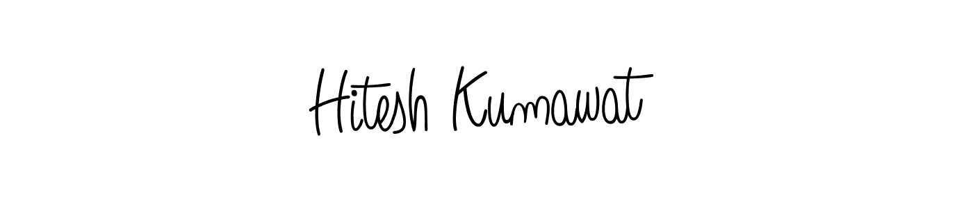 Create a beautiful signature design for name Hitesh Kumawat. With this signature (Angelique-Rose-font-FFP) fonts, you can make a handwritten signature for free. Hitesh Kumawat signature style 5 images and pictures png