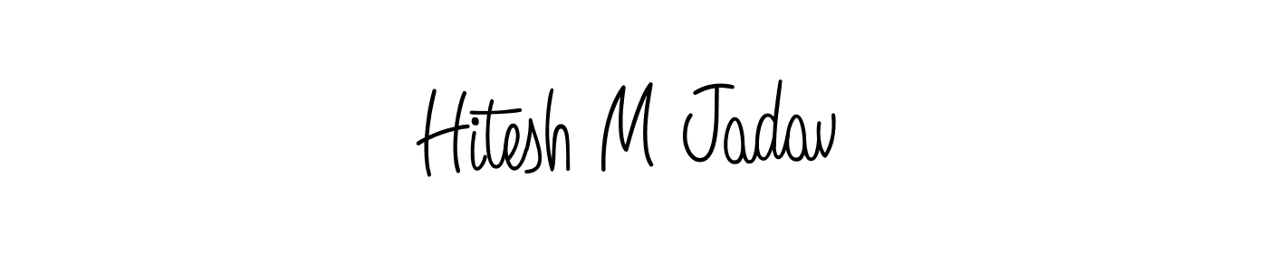 You can use this online signature creator to create a handwritten signature for the name Hitesh M Jadav. This is the best online autograph maker. Hitesh M Jadav signature style 5 images and pictures png