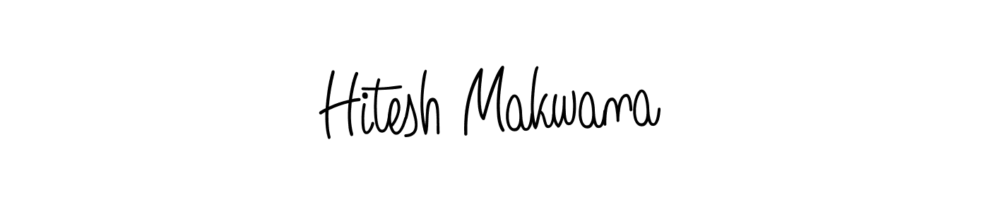 Also we have Hitesh Makwana name is the best signature style. Create professional handwritten signature collection using Angelique-Rose-font-FFP autograph style. Hitesh Makwana signature style 5 images and pictures png