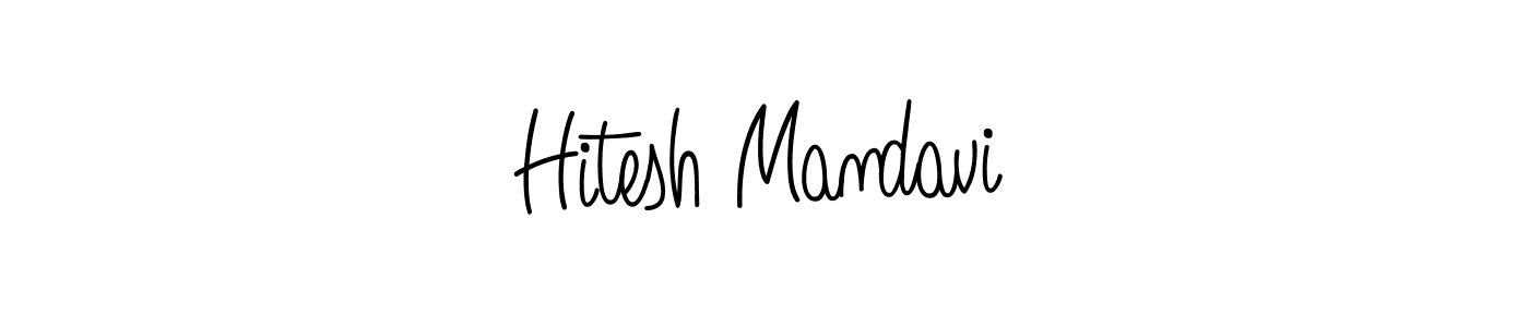 How to Draw Hitesh Mandavi signature style? Angelique-Rose-font-FFP is a latest design signature styles for name Hitesh Mandavi. Hitesh Mandavi signature style 5 images and pictures png
