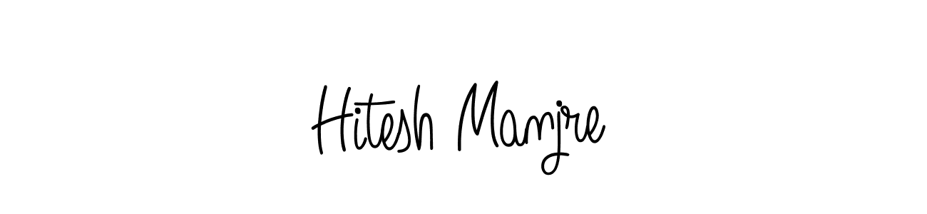 Make a beautiful signature design for name Hitesh Manjre. With this signature (Angelique-Rose-font-FFP) style, you can create a handwritten signature for free. Hitesh Manjre signature style 5 images and pictures png