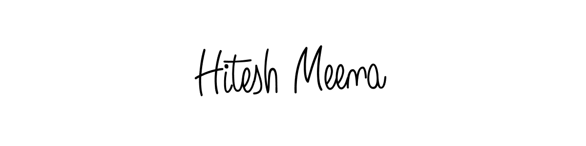Angelique-Rose-font-FFP is a professional signature style that is perfect for those who want to add a touch of class to their signature. It is also a great choice for those who want to make their signature more unique. Get Hitesh Meena name to fancy signature for free. Hitesh Meena signature style 5 images and pictures png