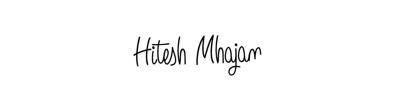 How to make Hitesh Mhajan name signature. Use Angelique-Rose-font-FFP style for creating short signs online. This is the latest handwritten sign. Hitesh Mhajan signature style 5 images and pictures png