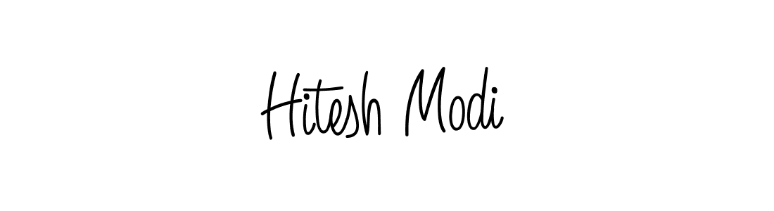 How to make Hitesh Modi name signature. Use Angelique-Rose-font-FFP style for creating short signs online. This is the latest handwritten sign. Hitesh Modi signature style 5 images and pictures png