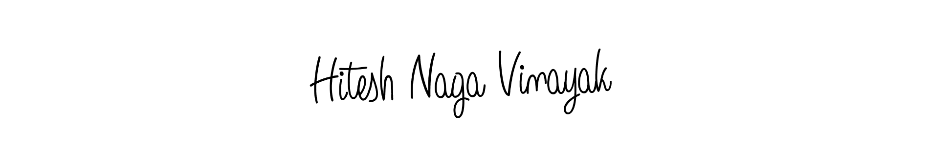 Design your own signature with our free online signature maker. With this signature software, you can create a handwritten (Angelique-Rose-font-FFP) signature for name Hitesh Naga Vinayak. Hitesh Naga Vinayak signature style 5 images and pictures png