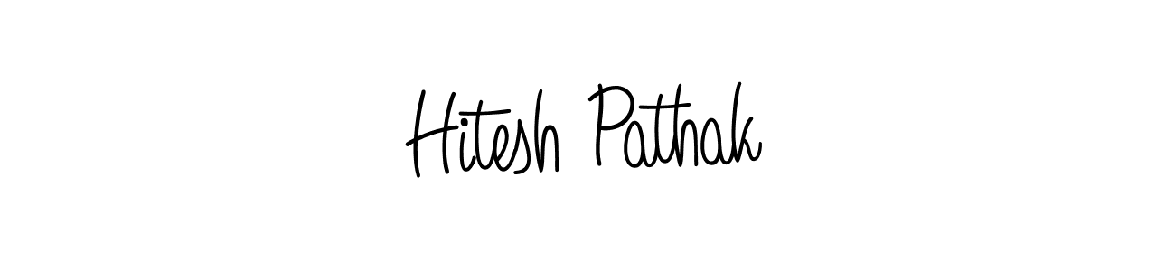 Make a beautiful signature design for name Hitesh Pathak. With this signature (Angelique-Rose-font-FFP) style, you can create a handwritten signature for free. Hitesh Pathak signature style 5 images and pictures png