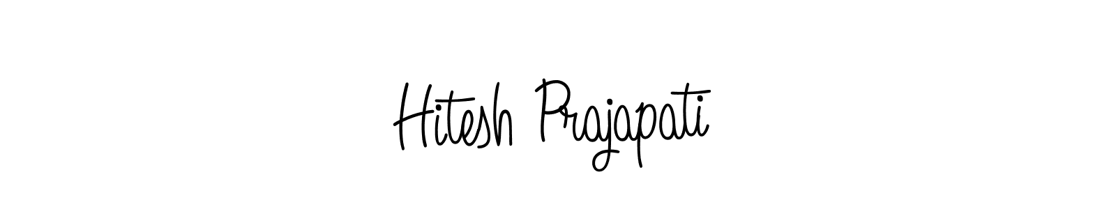 Hitesh Prajapati stylish signature style. Best Handwritten Sign (Angelique-Rose-font-FFP) for my name. Handwritten Signature Collection Ideas for my name Hitesh Prajapati. Hitesh Prajapati signature style 5 images and pictures png