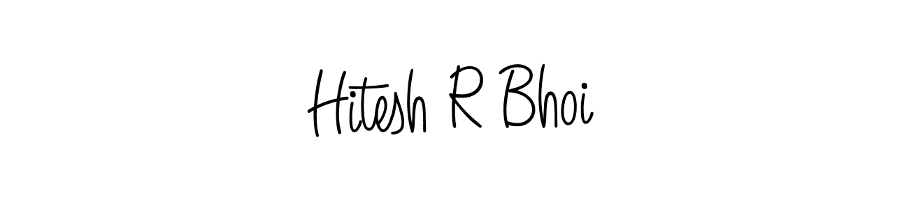 You should practise on your own different ways (Angelique-Rose-font-FFP) to write your name (Hitesh R Bhoi) in signature. don't let someone else do it for you. Hitesh R Bhoi signature style 5 images and pictures png