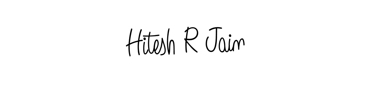 The best way (Angelique-Rose-font-FFP) to make a short signature is to pick only two or three words in your name. The name Hitesh R Jain include a total of six letters. For converting this name. Hitesh R Jain signature style 5 images and pictures png