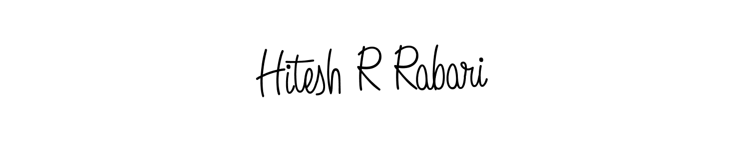 Make a beautiful signature design for name Hitesh R Rabari. With this signature (Angelique-Rose-font-FFP) style, you can create a handwritten signature for free. Hitesh R Rabari signature style 5 images and pictures png