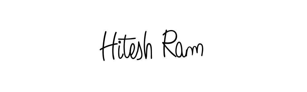 How to make Hitesh Ram name signature. Use Angelique-Rose-font-FFP style for creating short signs online. This is the latest handwritten sign. Hitesh Ram signature style 5 images and pictures png