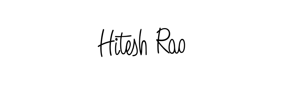 Make a beautiful signature design for name Hitesh Rao. With this signature (Angelique-Rose-font-FFP) style, you can create a handwritten signature for free. Hitesh Rao signature style 5 images and pictures png