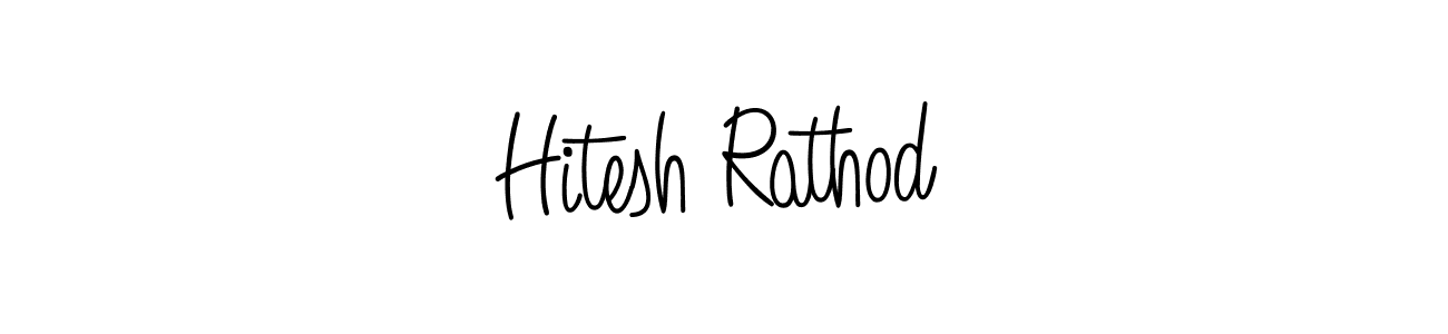 How to make Hitesh Rathod name signature. Use Angelique-Rose-font-FFP style for creating short signs online. This is the latest handwritten sign. Hitesh Rathod signature style 5 images and pictures png