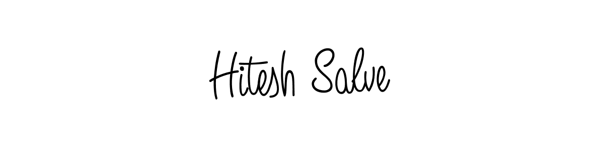 How to make Hitesh Salve name signature. Use Angelique-Rose-font-FFP style for creating short signs online. This is the latest handwritten sign. Hitesh Salve signature style 5 images and pictures png