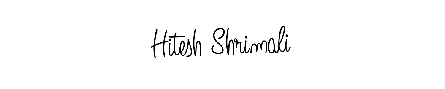 Make a beautiful signature design for name Hitesh Shrimali. With this signature (Angelique-Rose-font-FFP) style, you can create a handwritten signature for free. Hitesh Shrimali signature style 5 images and pictures png