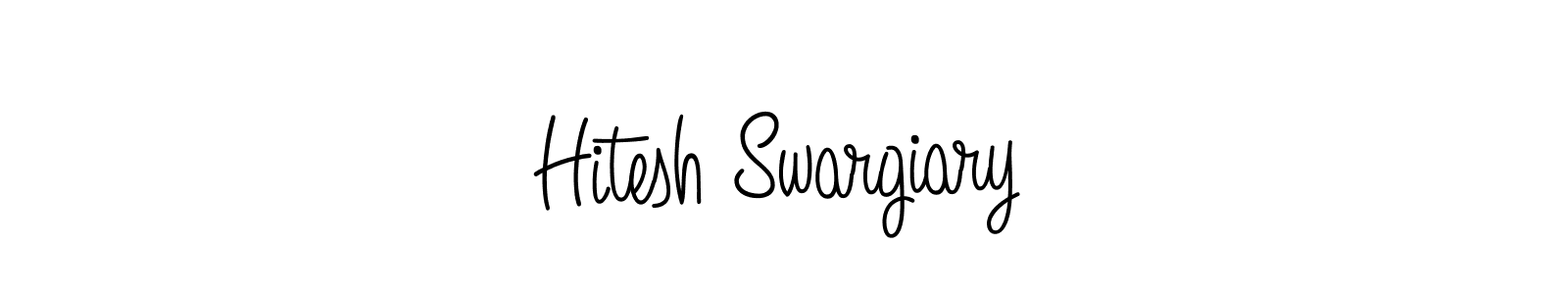 Design your own signature with our free online signature maker. With this signature software, you can create a handwritten (Angelique-Rose-font-FFP) signature for name Hitesh Swargiary. Hitesh Swargiary signature style 5 images and pictures png