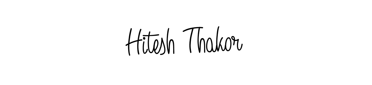 Also we have Hitesh Thakor name is the best signature style. Create professional handwritten signature collection using Angelique-Rose-font-FFP autograph style. Hitesh Thakor signature style 5 images and pictures png