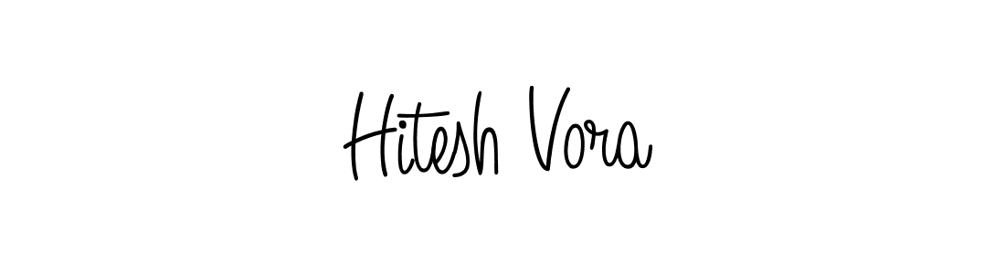 Design your own signature with our free online signature maker. With this signature software, you can create a handwritten (Angelique-Rose-font-FFP) signature for name Hitesh Vora. Hitesh Vora signature style 5 images and pictures png