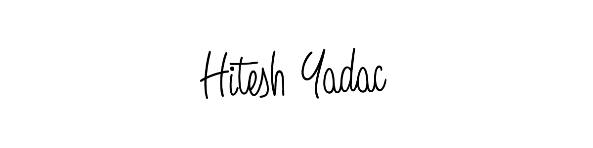 Use a signature maker to create a handwritten signature online. With this signature software, you can design (Angelique-Rose-font-FFP) your own signature for name Hitesh Yadac. Hitesh Yadac signature style 5 images and pictures png