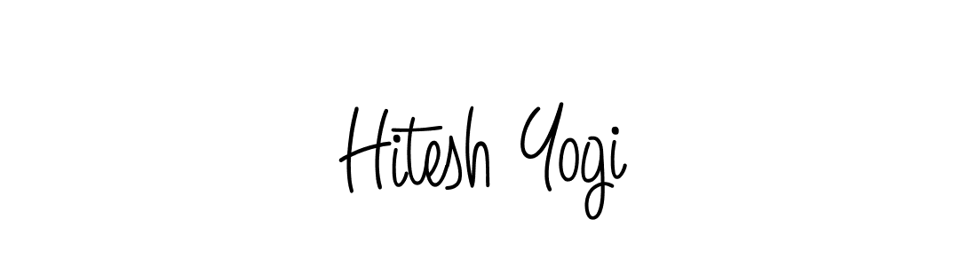 How to make Hitesh Yogi name signature. Use Angelique-Rose-font-FFP style for creating short signs online. This is the latest handwritten sign. Hitesh Yogi signature style 5 images and pictures png