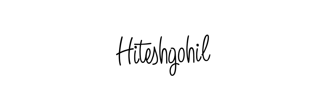 Create a beautiful signature design for name Hiteshgohil. With this signature (Angelique-Rose-font-FFP) fonts, you can make a handwritten signature for free. Hiteshgohil signature style 5 images and pictures png