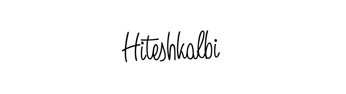 How to make Hiteshkalbi name signature. Use Angelique-Rose-font-FFP style for creating short signs online. This is the latest handwritten sign. Hiteshkalbi signature style 5 images and pictures png