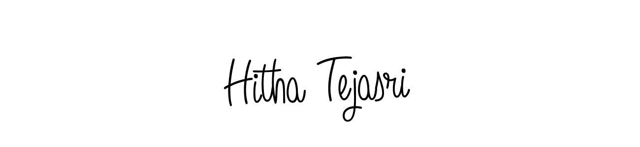 Use a signature maker to create a handwritten signature online. With this signature software, you can design (Angelique-Rose-font-FFP) your own signature for name Hitha Tejasri. Hitha Tejasri signature style 5 images and pictures png