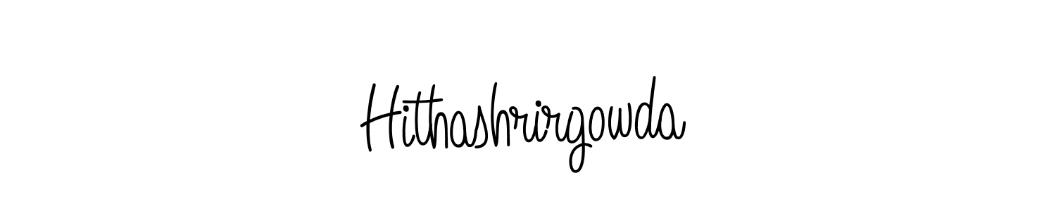 Create a beautiful signature design for name Hithashrirgowda. With this signature (Angelique-Rose-font-FFP) fonts, you can make a handwritten signature for free. Hithashrirgowda signature style 5 images and pictures png