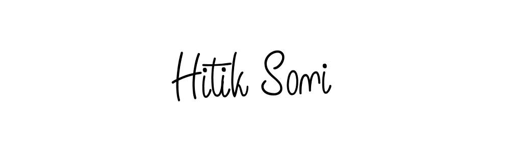 Also we have Hitik Soni name is the best signature style. Create professional handwritten signature collection using Angelique-Rose-font-FFP autograph style. Hitik Soni signature style 5 images and pictures png