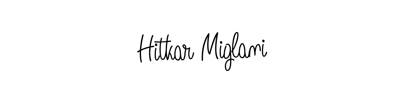 Check out images of Autograph of Hitkar Miglani name. Actor Hitkar Miglani Signature Style. Angelique-Rose-font-FFP is a professional sign style online. Hitkar Miglani signature style 5 images and pictures png