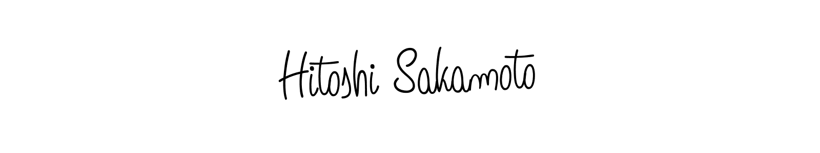 Hitoshi Sakamoto stylish signature style. Best Handwritten Sign (Angelique-Rose-font-FFP) for my name. Handwritten Signature Collection Ideas for my name Hitoshi Sakamoto. Hitoshi Sakamoto signature style 5 images and pictures png