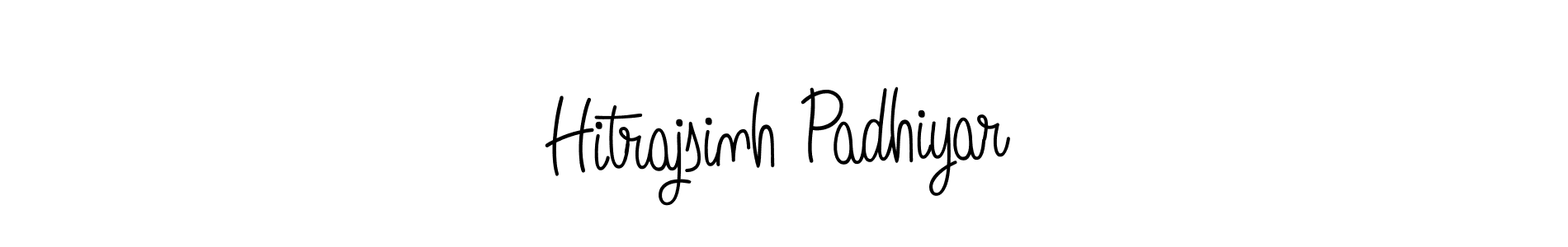 Make a beautiful signature design for name Hitrajsinh Padhiyar. With this signature (Angelique-Rose-font-FFP) style, you can create a handwritten signature for free. Hitrajsinh Padhiyar signature style 5 images and pictures png