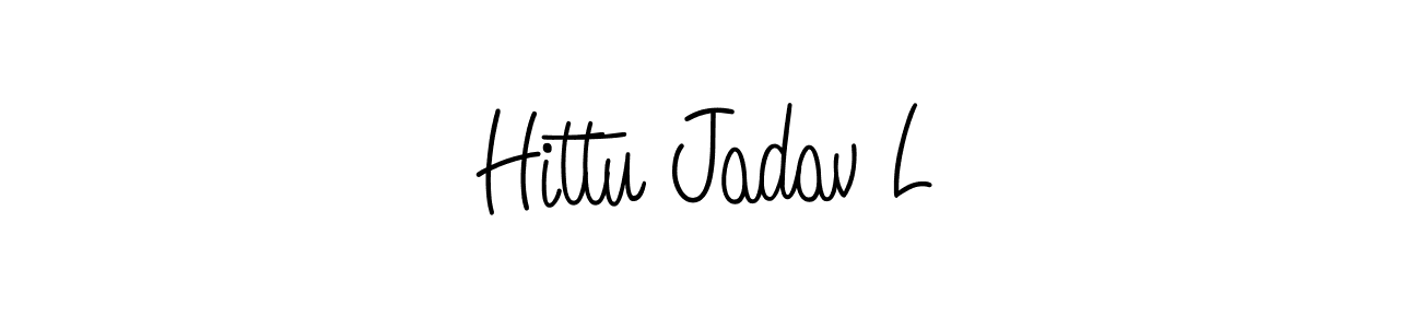 Design your own signature with our free online signature maker. With this signature software, you can create a handwritten (Angelique-Rose-font-FFP) signature for name Hittu Jadav L. Hittu Jadav L signature style 5 images and pictures png