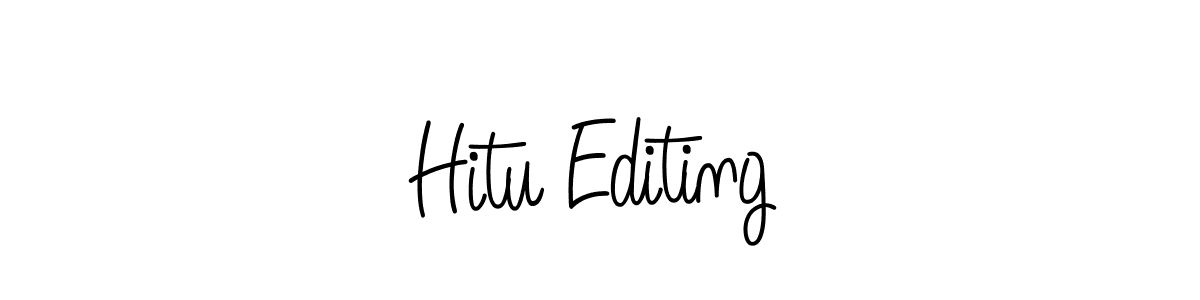 The best way (Angelique-Rose-font-FFP) to make a short signature is to pick only two or three words in your name. The name Hitu Editing include a total of six letters. For converting this name. Hitu Editing signature style 5 images and pictures png