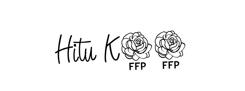 Also You can easily find your signature by using the search form. We will create Hitu K47 name handwritten signature images for you free of cost using Angelique-Rose-font-FFP sign style. Hitu K47 signature style 5 images and pictures png