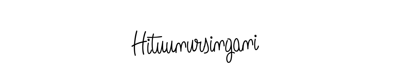 Once you've used our free online signature maker to create your best signature Angelique-Rose-font-FFP style, it's time to enjoy all of the benefits that Hituunursingani name signing documents. Hituunursingani signature style 5 images and pictures png