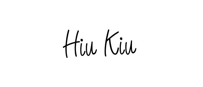 Create a beautiful signature design for name Hiu Kiu. With this signature (Angelique-Rose-font-FFP) fonts, you can make a handwritten signature for free. Hiu Kiu signature style 5 images and pictures png